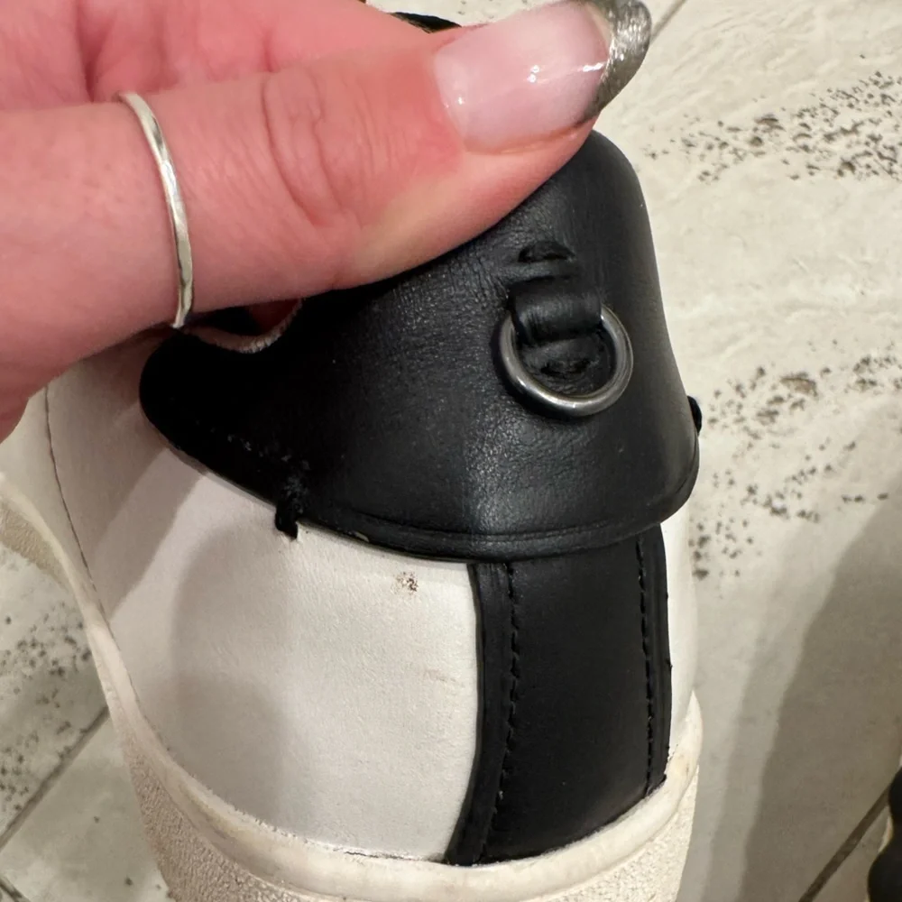 Coach Keith Haring White Leather Sneakers with Black Accents - Picture 6 of 9